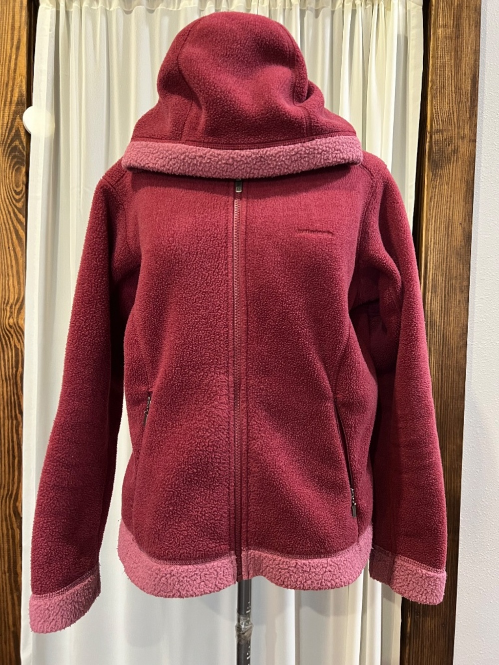 Patagonia Synchilla Vintage Fleece Full Zip Hoodie Pink Large Women Y2K